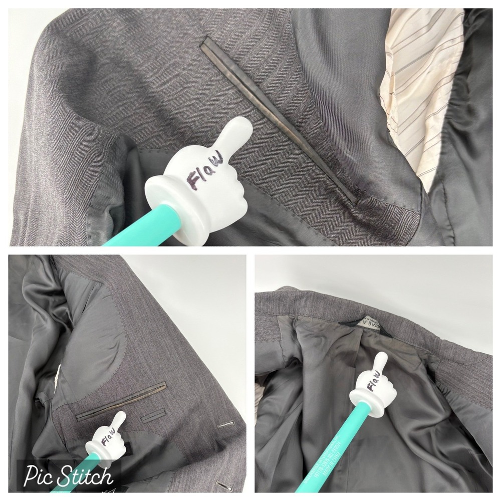 Jos A Bank Signature Collection Men's Gray 100% Wool Tailored Fit Blazer‎ 42R - Picture 2 of 5